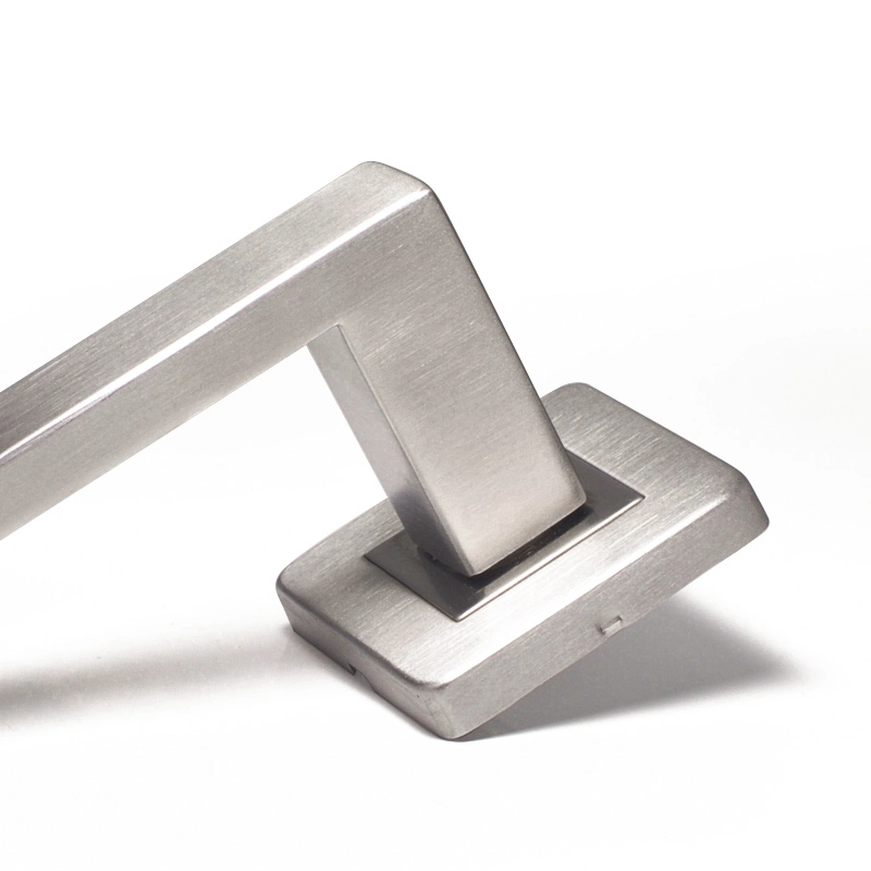 Square Base Handle Euro Style Stainless Steel Modern Interior Door Handle