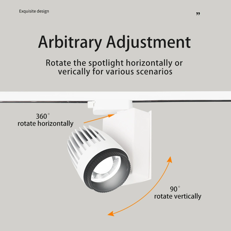 Rotating Side Box Zoomable High Power 25W 35W LED Track Light