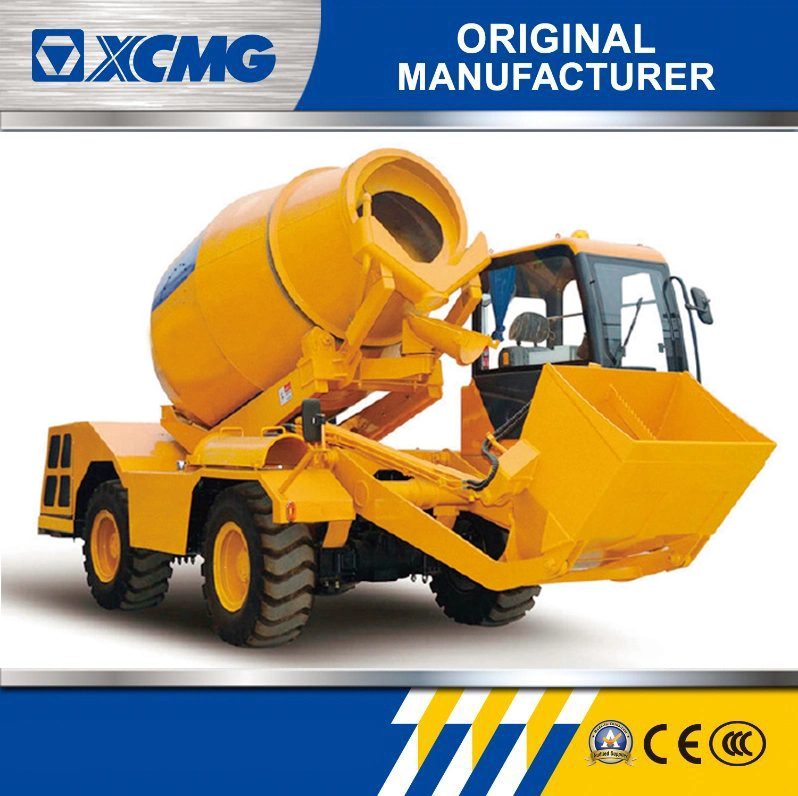 XCMG Máquina de betoneira móvel de carregamento automático Slm3500 3.5m3 Mini-misturador portátil para camiões de cimento, Diesel, para venda