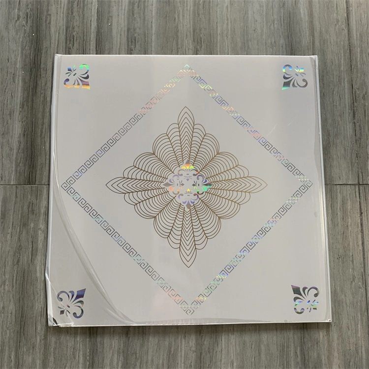 59.5cm 60cm PVC False Ceiling Gypsum Tile Square PVC Drop Ceiling Sky Ceiling with Tee Grid Main Cross Tee Wall Angle