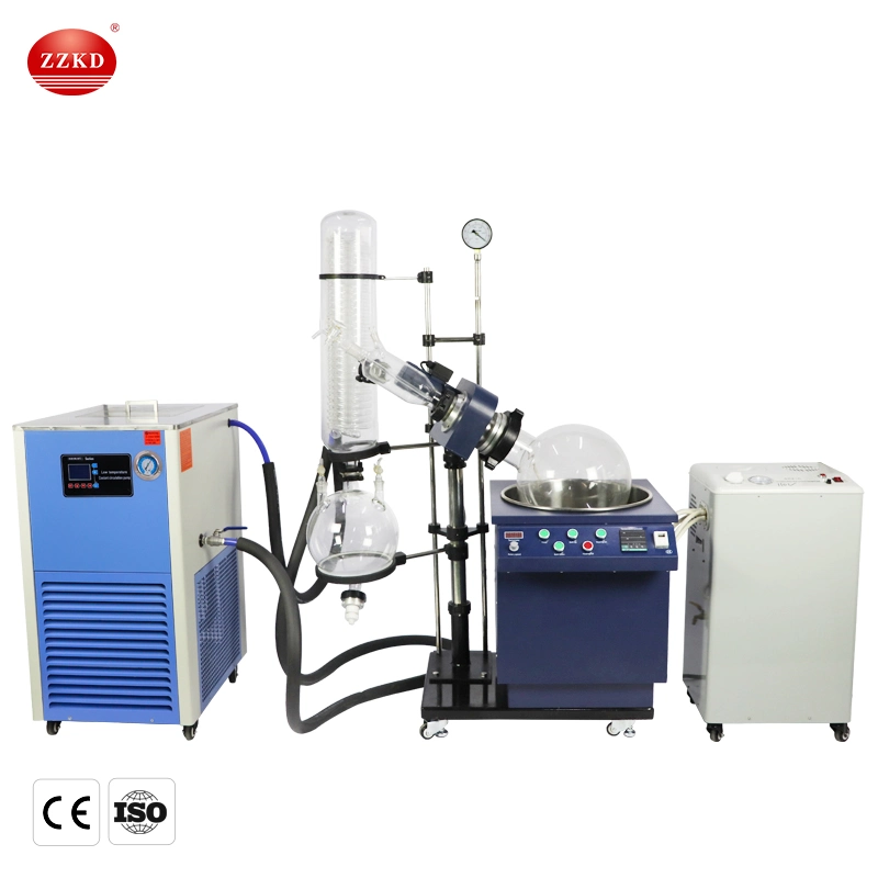 50L Vacuum Borosilicate Glass Rotary Evaporator with Automatic Lifting Water Oil Bath for Lab Re2002b Series Rotavap