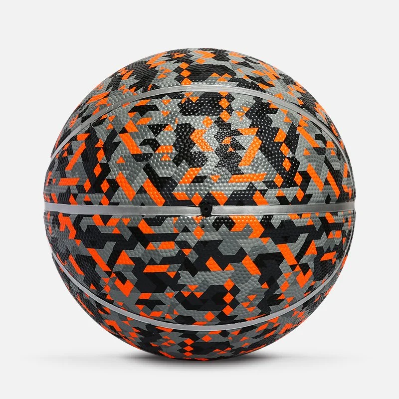 China barato bola de basquetebol de borracha exterior colorido