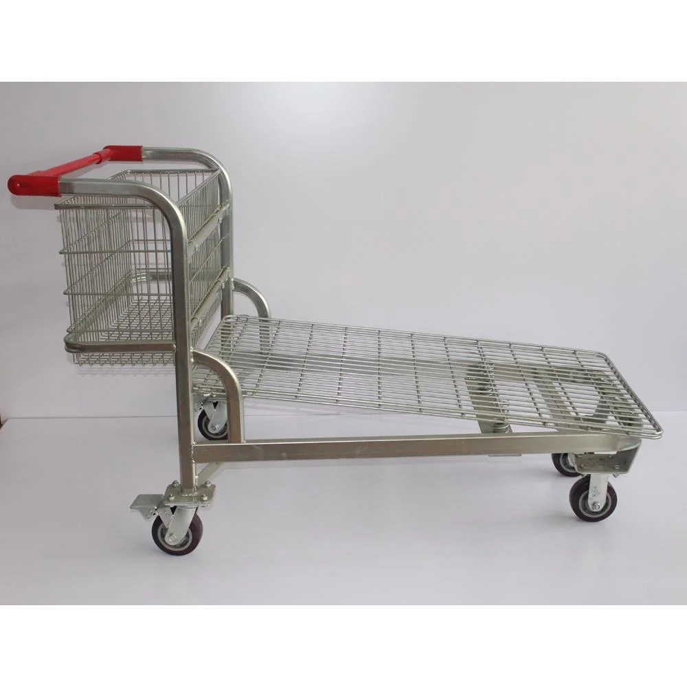 Five Wheels Heavy Duty Warehouse Hand Flatbed Trolley