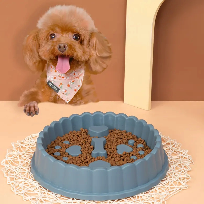 New Style Rounded Pet Plastic Bowl Dog Food Bowl Pet Accessories