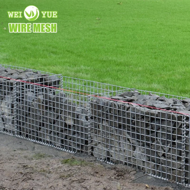 Hot Verzinkt Geschweißte Gabion Mesh Korb / Box Stützwand Garten Zaun