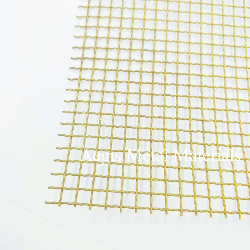 40*40 Brass Wire Woven Mesh Roll 20 30 40 50 100 200 Mesh Brass Mesh for Porcelain Printing