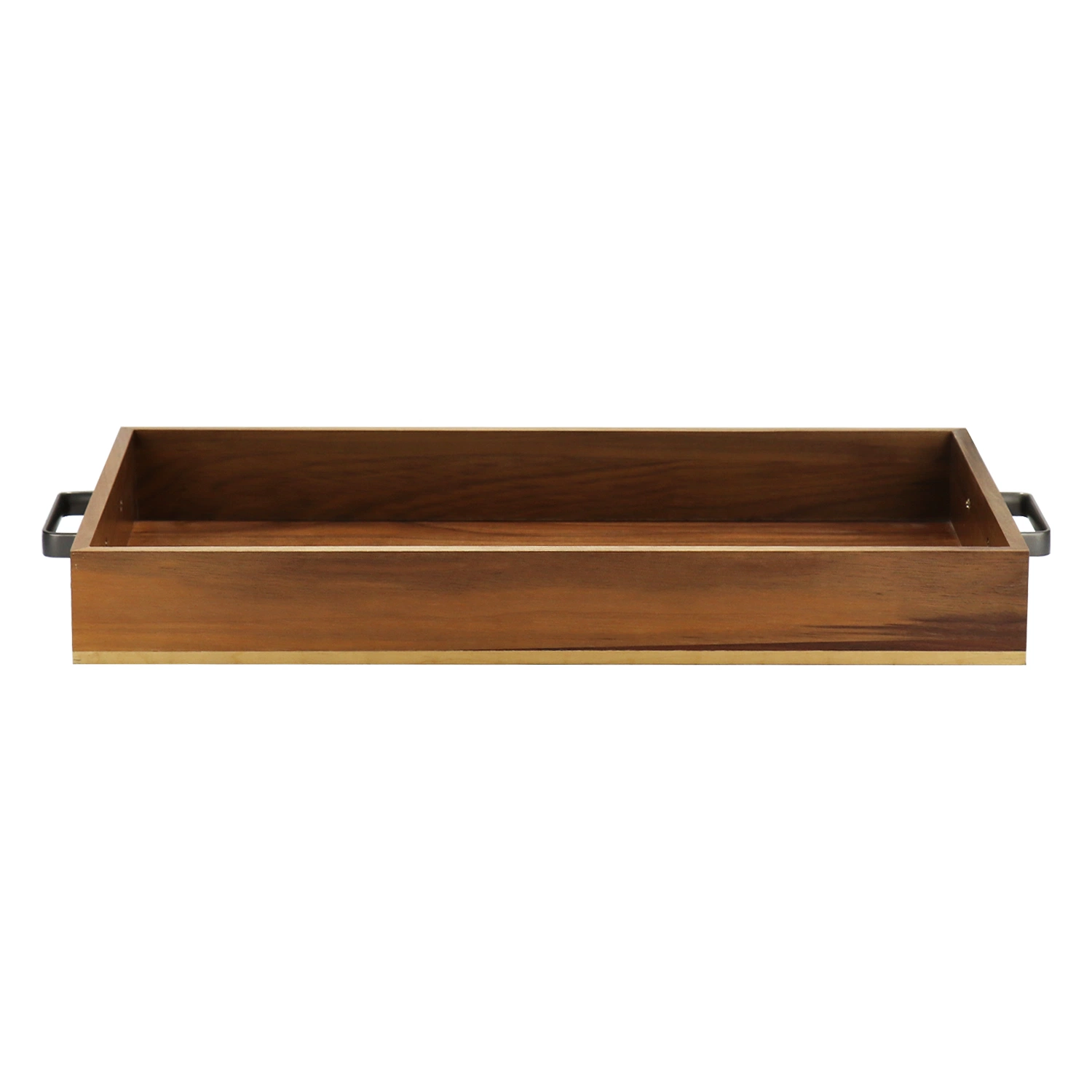 Wooden Tray Wooden Serving Tray Wooden Breakfast Tray with Metal Handle Wholesale/Supplier