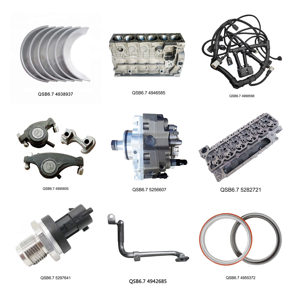 Juego de segmentos de pistón 4955251 Qsb6,7 piezas de repuesto para motores diesel Cummins