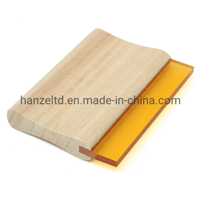 10cm Length Aluminum Wooden Handle with Squeegee Rubber Rubber for T-Shirt