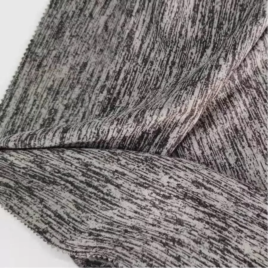 88%Polyester CT Yarn 12% Spandex Melange Color One Side Brushed Jersey