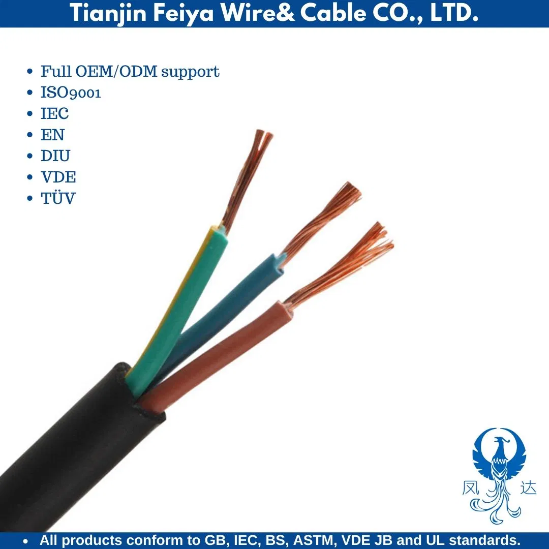 300/500V China YZ/Yzw para equipos eléctricos y herramientas cable de caucho H05RN-F