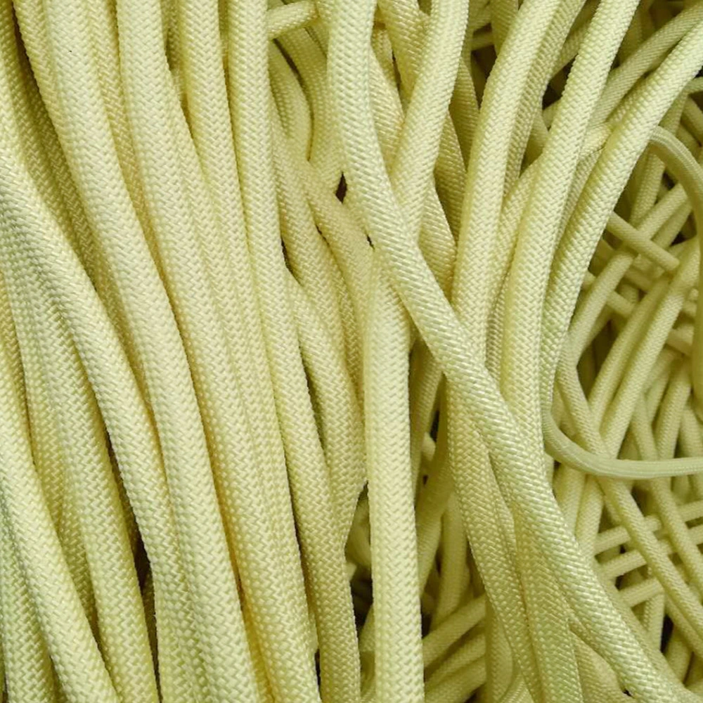 Factory Direct Sale 10mm 12mm 16mm Kevlar Aramid Fiber Round Rope for Industrial Use