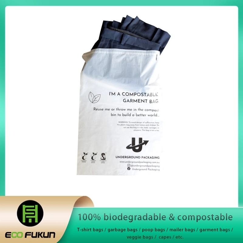 Grs Certificated Recycled Plastic Apparel Bag, Self-Adhesive Garment Packaging Bag