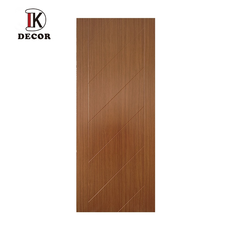 Asia del Sur forma E Interior de madera Roble de madera grano de madera PVC Puerta para habitación