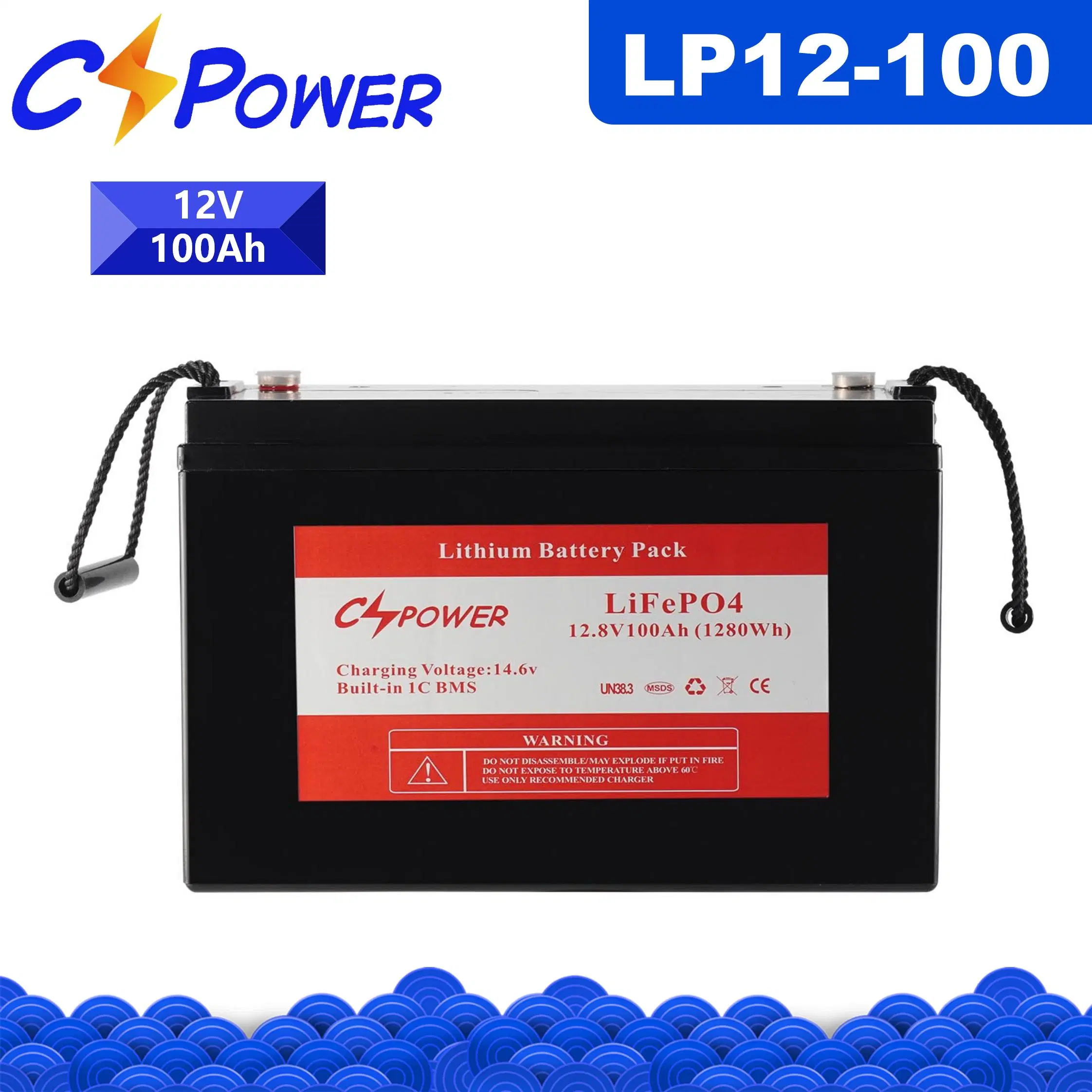 Cspower Battery 100ah 24V LiFePO4 Lithium Battery for Solar, Wind and off-Grid