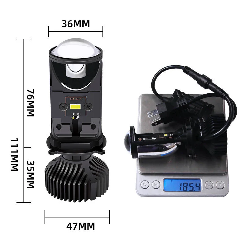 Los faros LED Ewest Mini proyector LED H4 Lente de los faros de xenón 70W 16000LM Bi lente del proyector LED COCHE