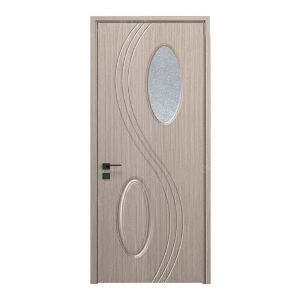 Apartment Construction Project Interior Glass Wooden Door