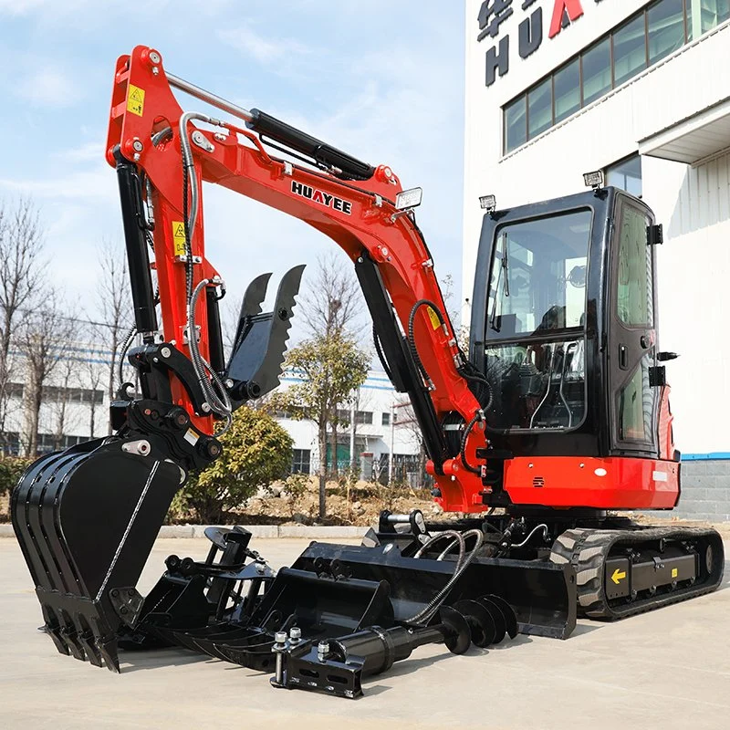 Huyee Factory Crawler Euro 5 EPA 4 Engine 1.8ton Small Digger 1ton 2ton 3.5 Ton Hydraulic Construction Diggers 1800kg Mini Excavator for Sale Prices with Thumb