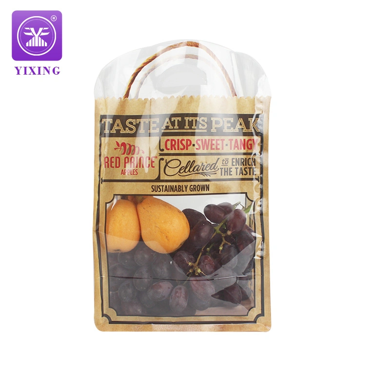 OPP/CPP Sacs d'emballage en plastique laminé Pet/CPP pour fruits raisin orange cerise banane Sacs en plastique avec fermeture éclair.