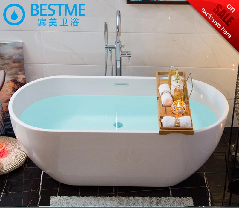 Foshan Bestme Supplier Free-Standing Hot Bathtub Acrylic ODM OEM Easy Clean White Easy Install Art Bathtub (BT-Y2589)