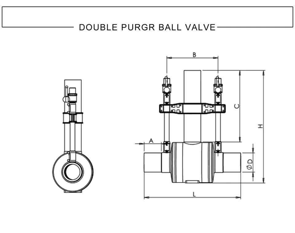 PE100 PE80 Water Pipe and Fittings HDPE PE Pipe Double Discharge Type Ball Valve