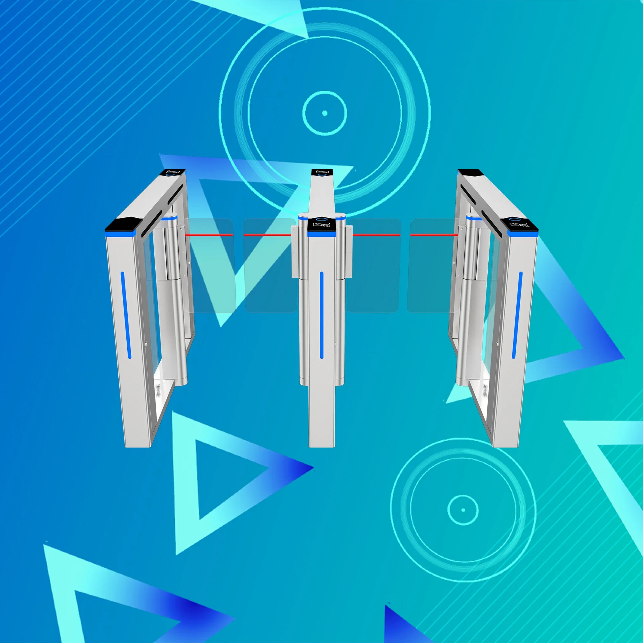 High Speed Anti-Crush Optical Face Recognition Turnstiles Swing Barrier Gate