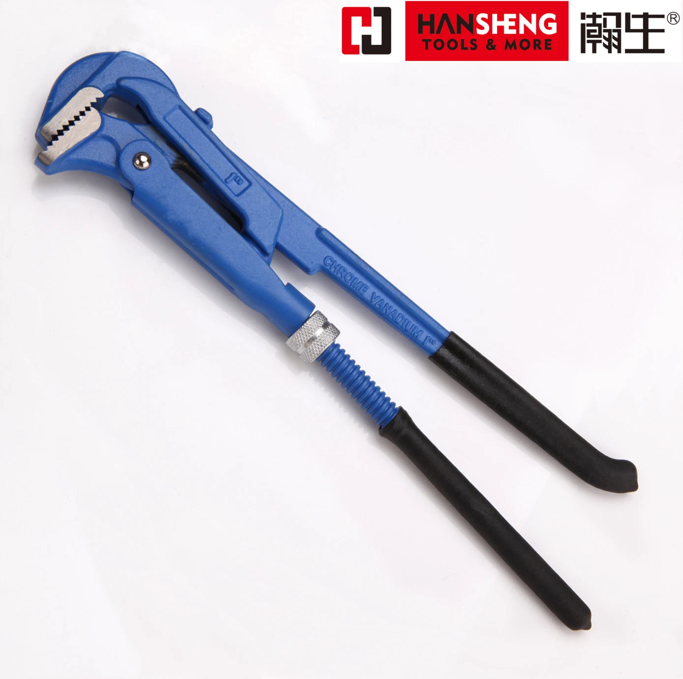 Professional Bent Nose Pipe Wrench, 90 Degree Bent Nose Pipe Wrench, Made of CRV or High Carbon Steel, Hand Tools