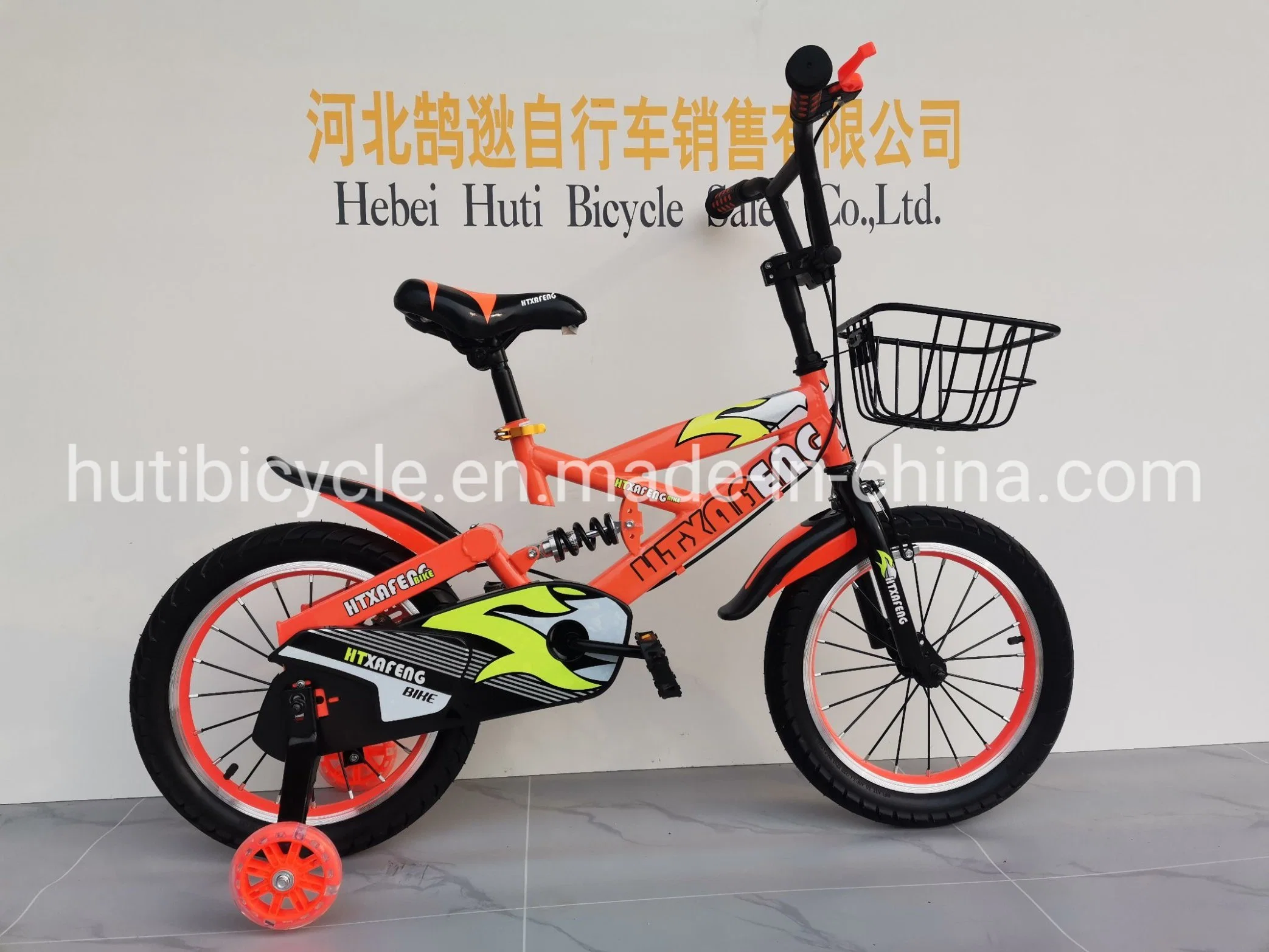 Factory Direct Sale 16 18 20 Inch Bicycle for Kids CE Certificate Bike Road Bicicleta Multiple Colors Options Children Bicycle with Training Wheels & Handbrake