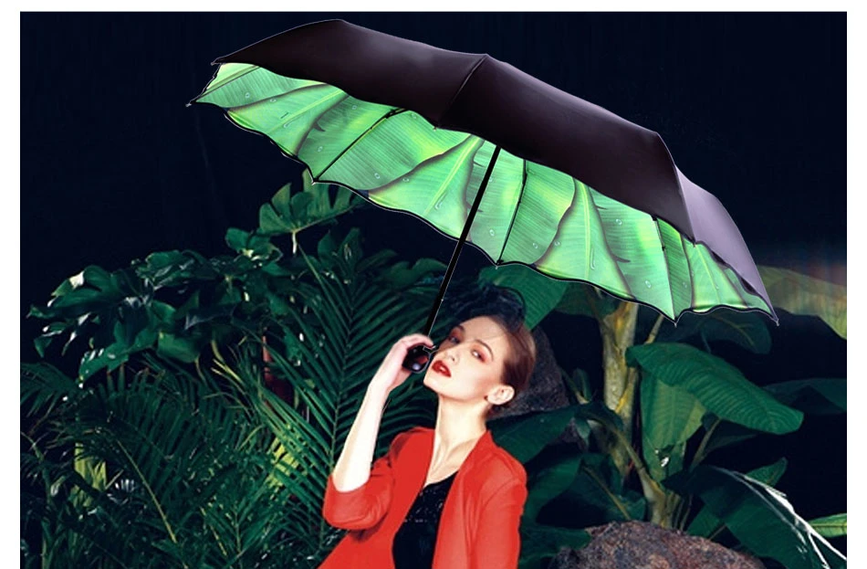 Women Rain Umbrella Folding Female Umbrellas Sunscreen Woman Parasol Girl Elegant Anti-UV Art Umbrella Paraguas Gifts