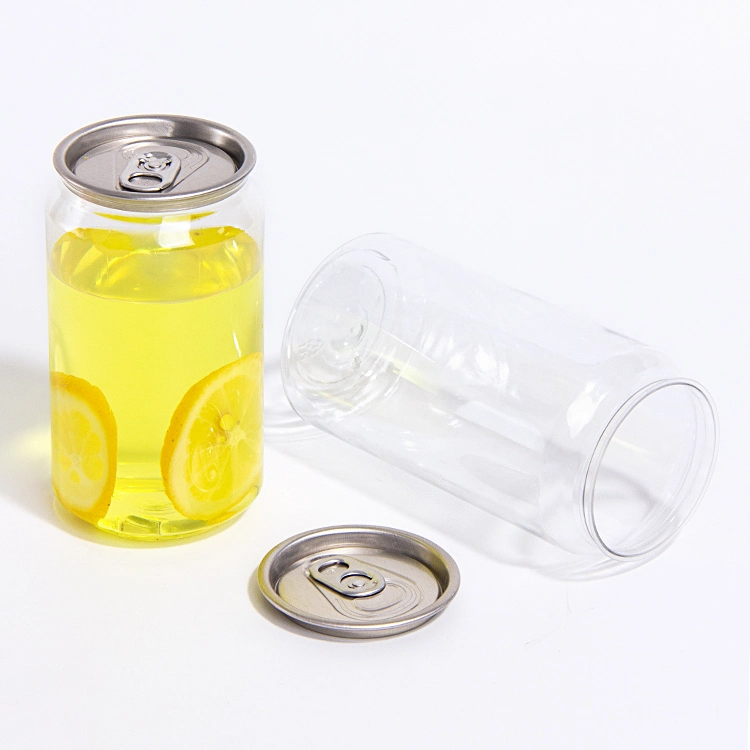 New Empty 250ml 330ml 450ml 500ml 550ml 650ml Transparent Plastic Bottle Cans for Soft Drinks