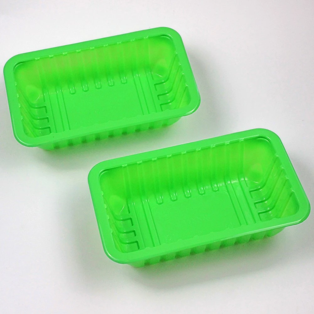 Colorful Disposable Plastic Food Container Heat Sealing PP Box for Meat, Fruit