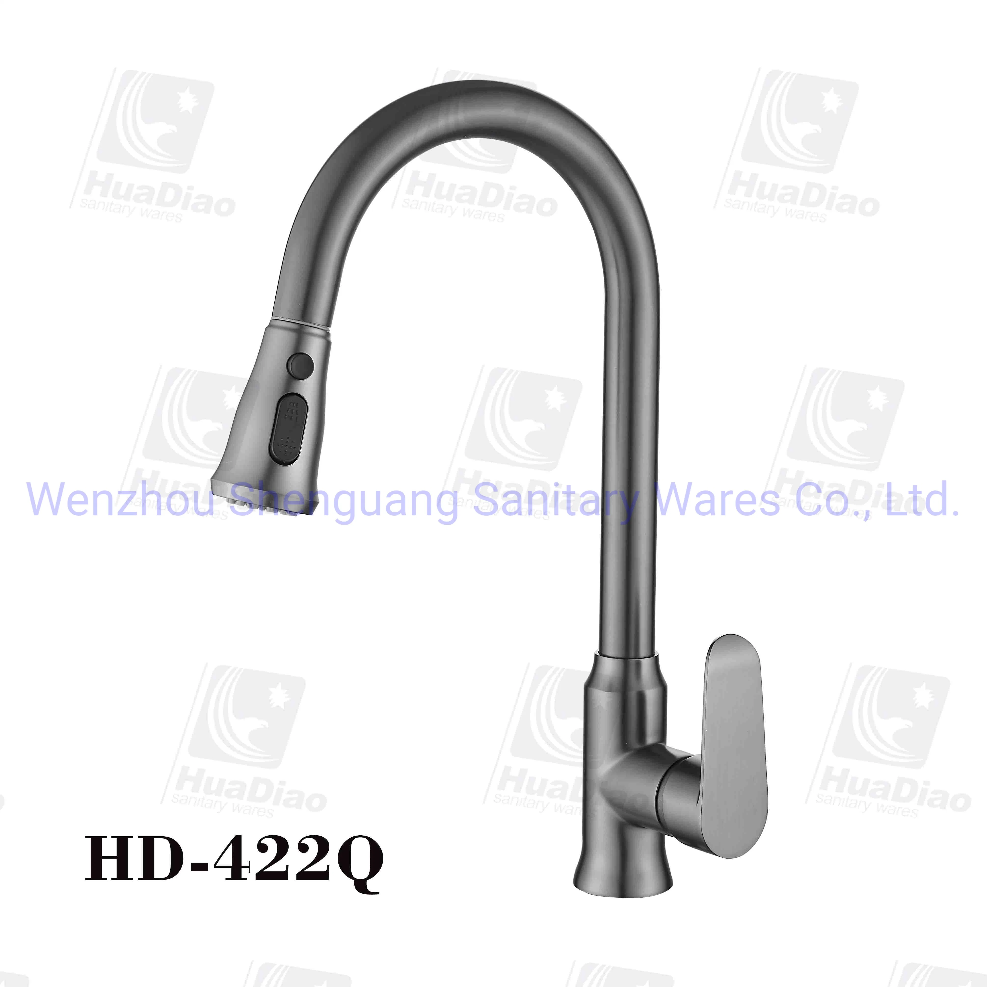 Huadiao Pullout Kitchen Faucet Kitchen Sink Tap Flexible Gray Kitchen Faucet