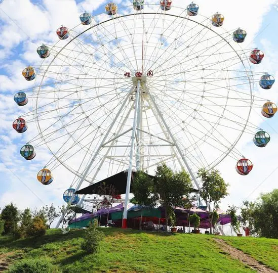 Atracción Amusement Ride 80 metros Giant Ferris Wheel para exterior Parque de atracciones