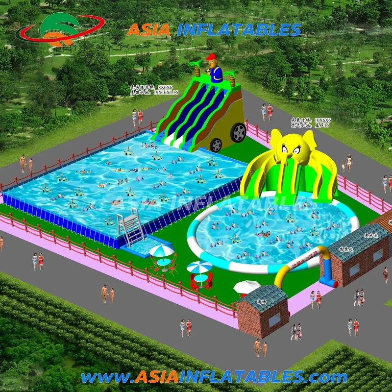 Niños y Adultos comercial gigante inflable parque acuático de diversiones de la tierra para la venta