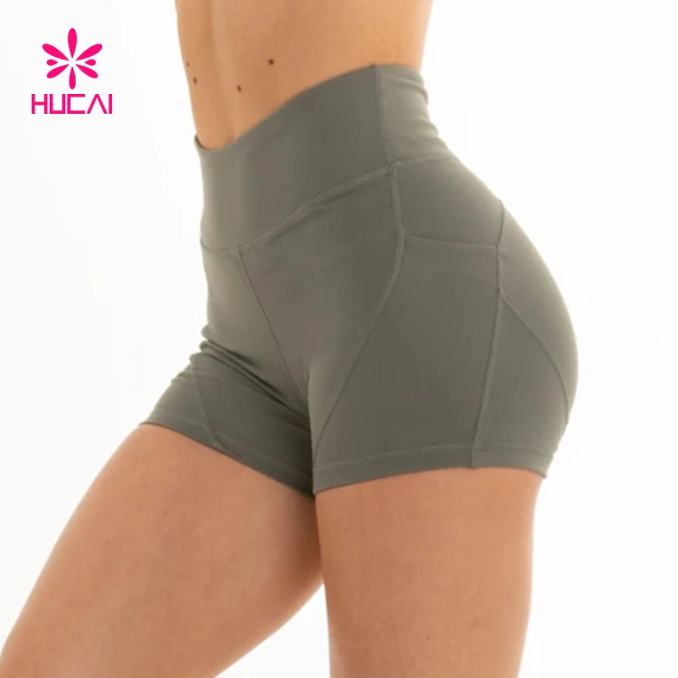 Women Casual Cotton Elastic Waist Yoga Sports Running Short