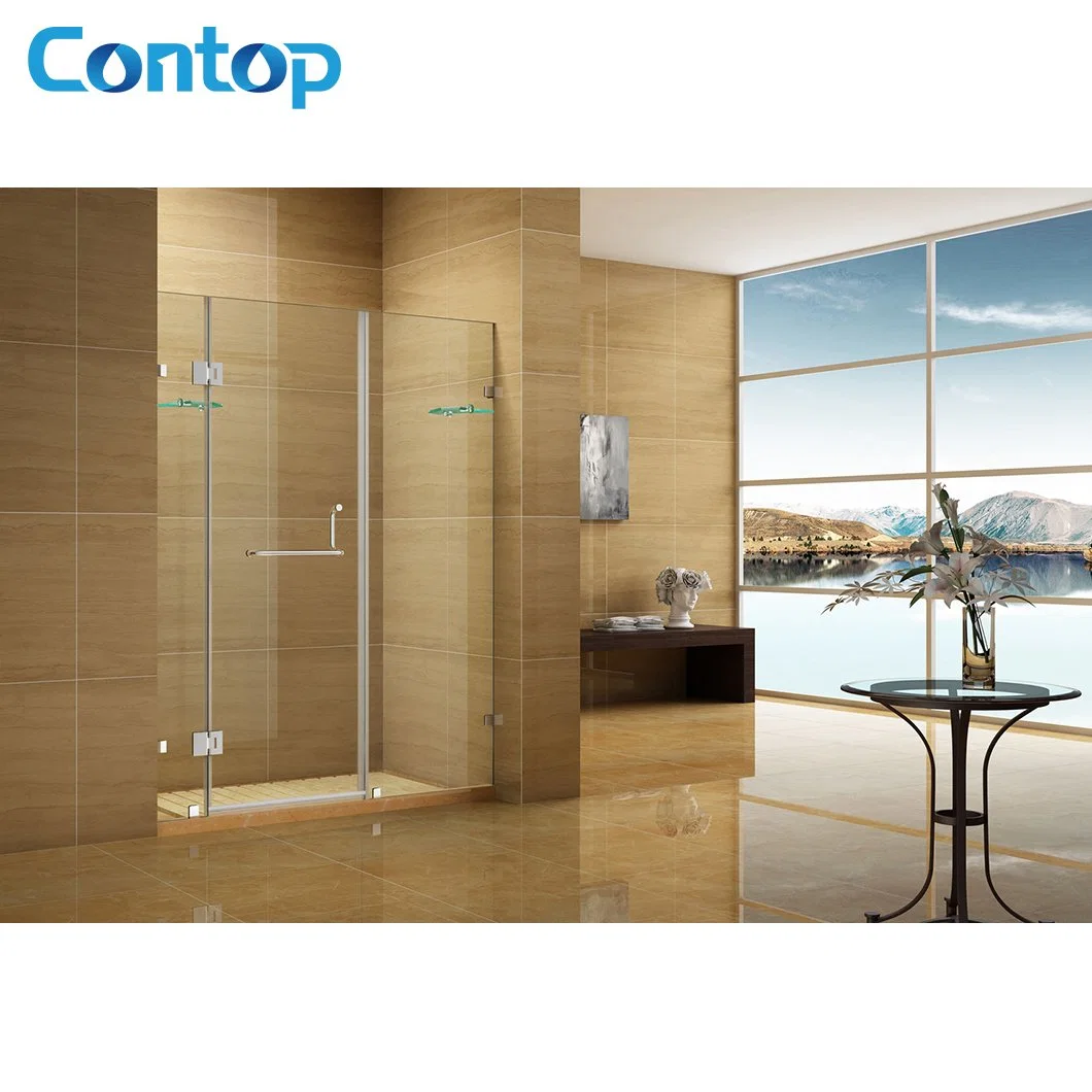 Australian Standard Watermark Bathroom Frameless Hinge Bath Shower Glass Enclosure Easy Clean