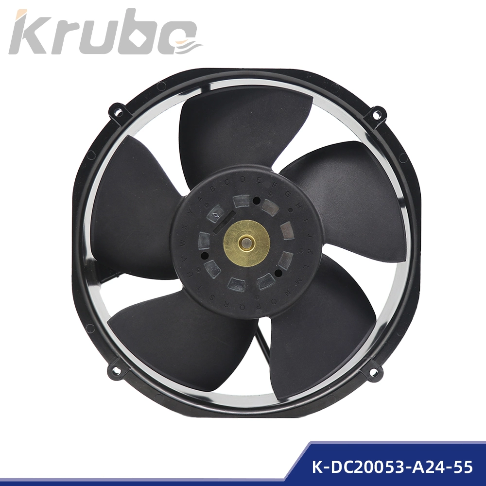 Ventiladores de 200mm Ventilador compacto DC, el rodamiento de bolas, para mueble de refrigeración, la refrigeración (K-DC20053-A24-55)