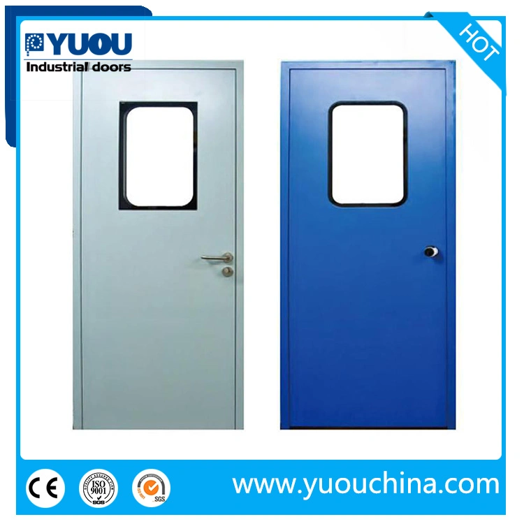 GMP 304 Stainless Metal Iron Galvanized Steel Hygiene Clean Room Flush Swing Entry Fire Security Doors for Interior/Food/Hospital/Pharmaceutical/Laboratory