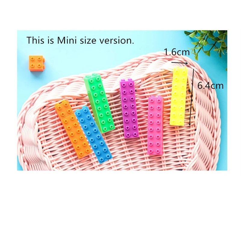 Mini Building up Block Pen Highlighter Marker Pen Writing Drawing Stationery