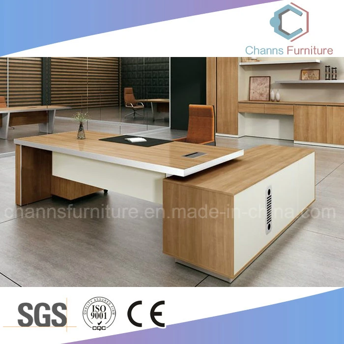 Bureau exécutif moderne en bois, table de direction, mobilier de bureau (CAS-ND173292)