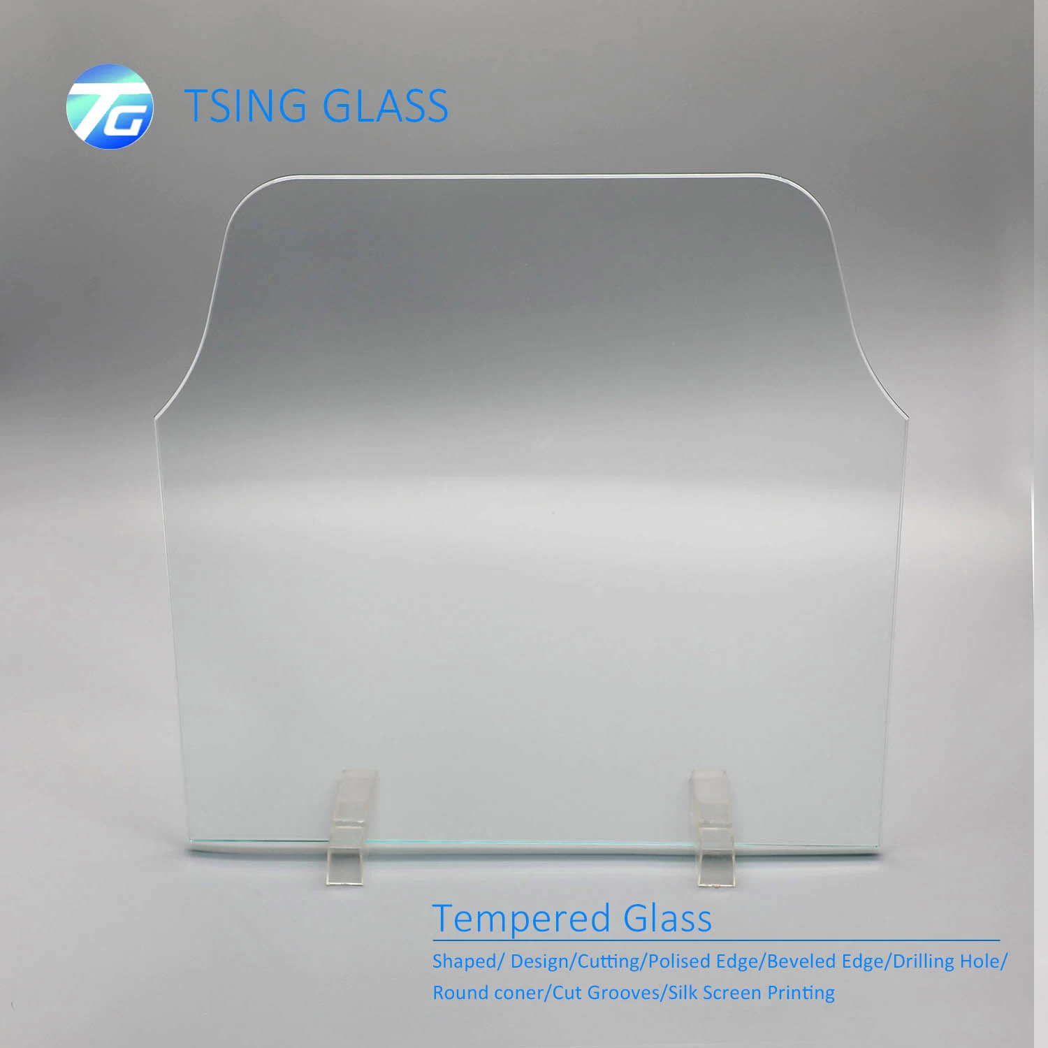 6mm 8mm Clear Polished Edge Tempered Glass for Balcony Railing Fence Pool Fence