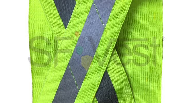 Gilet de sécurité durable Polyester Hi Viz reflète le travail de la courroie d'avertissement