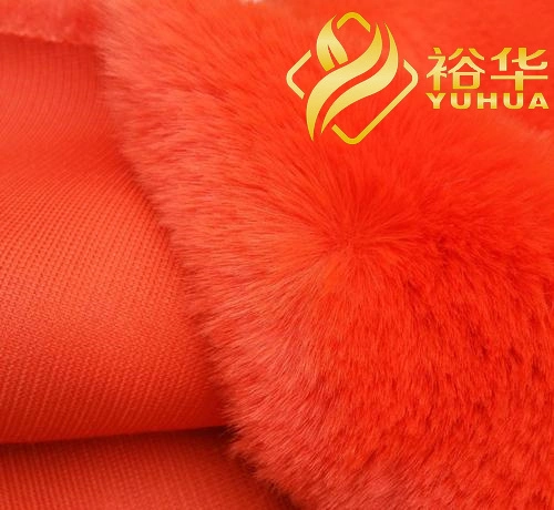 Rabbit Fur flannelette Tie China Proveedor Chefa Soft Warm Tejido de piel sintética para animales utilizado para el prendas