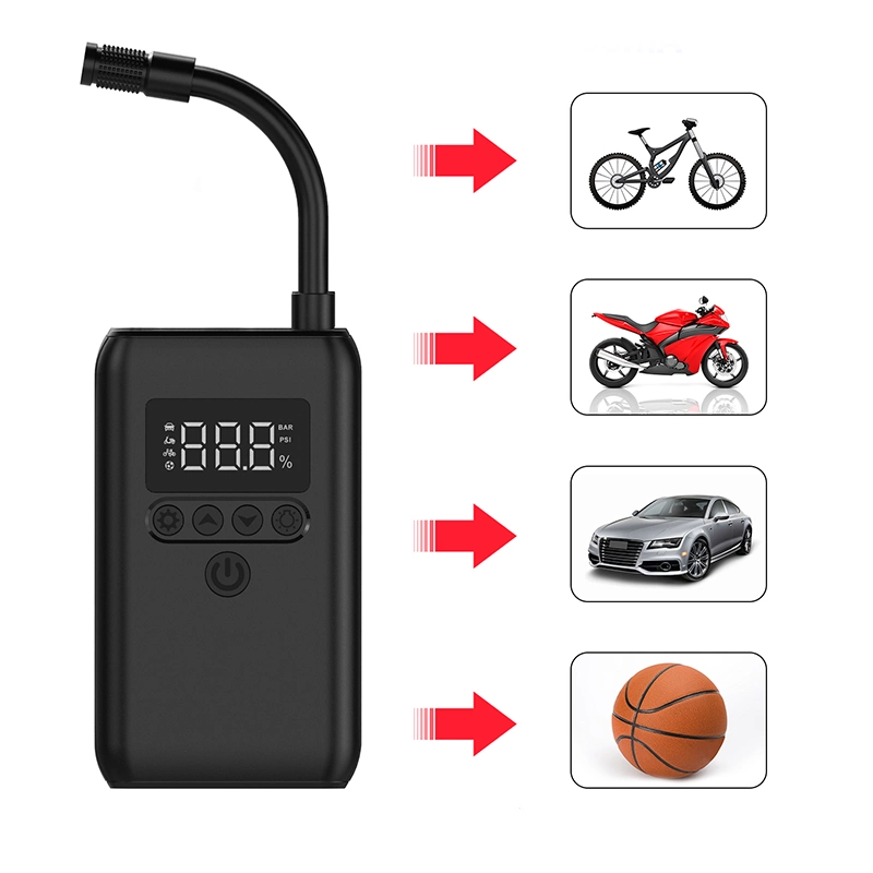 2000mAh Inflador de neumáticos Digital LED automático de detección de presión del neumático Mini coche bomba de aire 5V