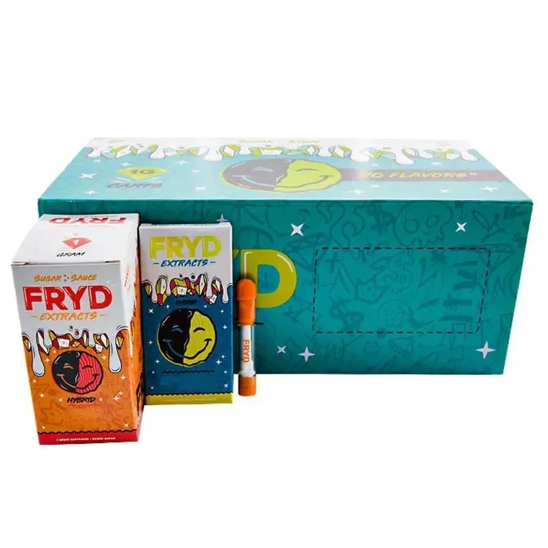 Vacío Fryd VAPE Carrs 0,8ml 1,0ml cartucho Atomizador cerámico completo Extractos aceite grueso resina Viva 510 Rave desechable de tanque de vidrio Carro electrónico cigarrillo