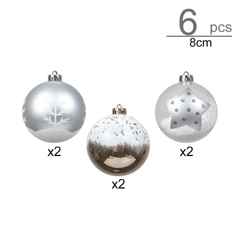 Großhandel China Silber Weiß Klar Transparent Baum Dekor Ornamente Weihnachten Ball