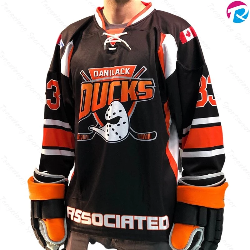 Qualidade superior de poliéster Design livre barato se sublima Imprimir Custom Hockey Jersey Camisas