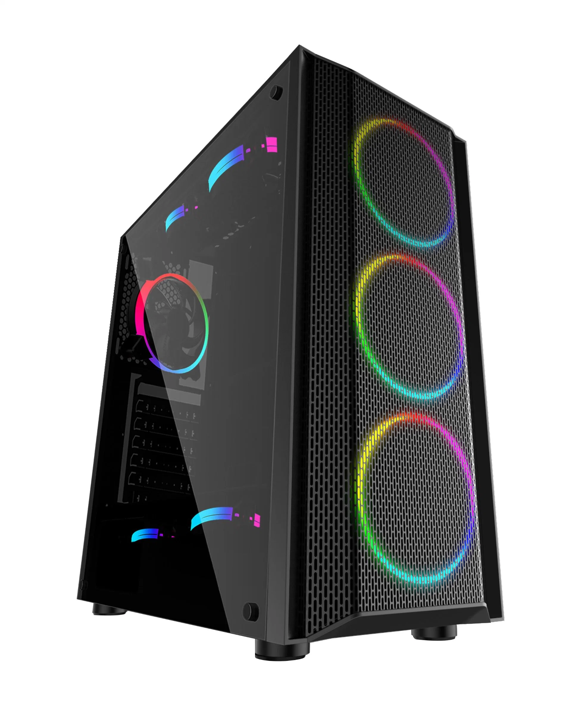 Wholesale Gaming PC Case ATX Computer Gaming Case with Metal Mesh and Tempered Glass
