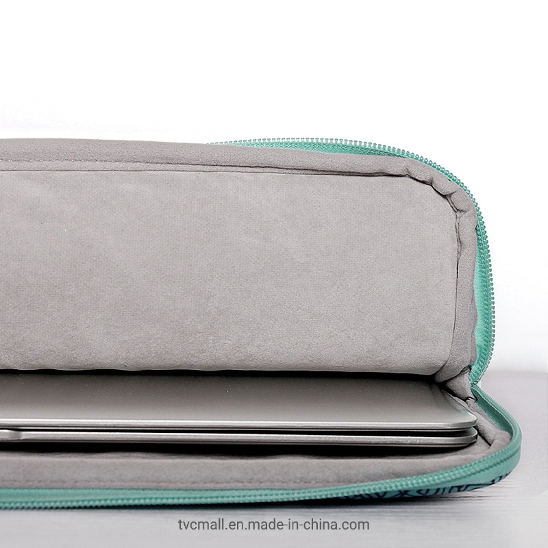 Canvasartisan 14 pulgadas funda para portátiles, patrón de onda verde de la bolsa de ordenador portátil y ligero para el MacBook acer asus Thinkpad Accesorios