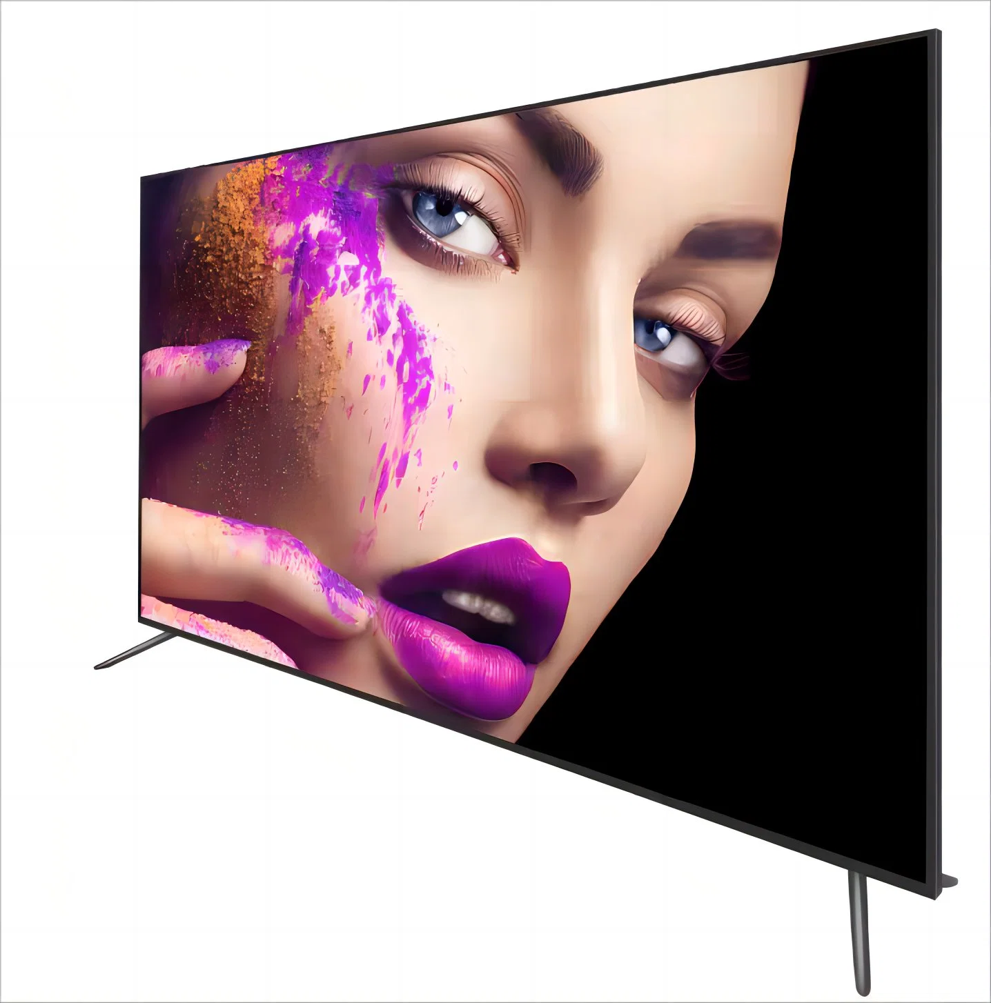 Vente à chaud numérique 4K UHD 3D 85 pouces, montage mural Affichage publicitaire LCD Android Smart TV avec écran LG